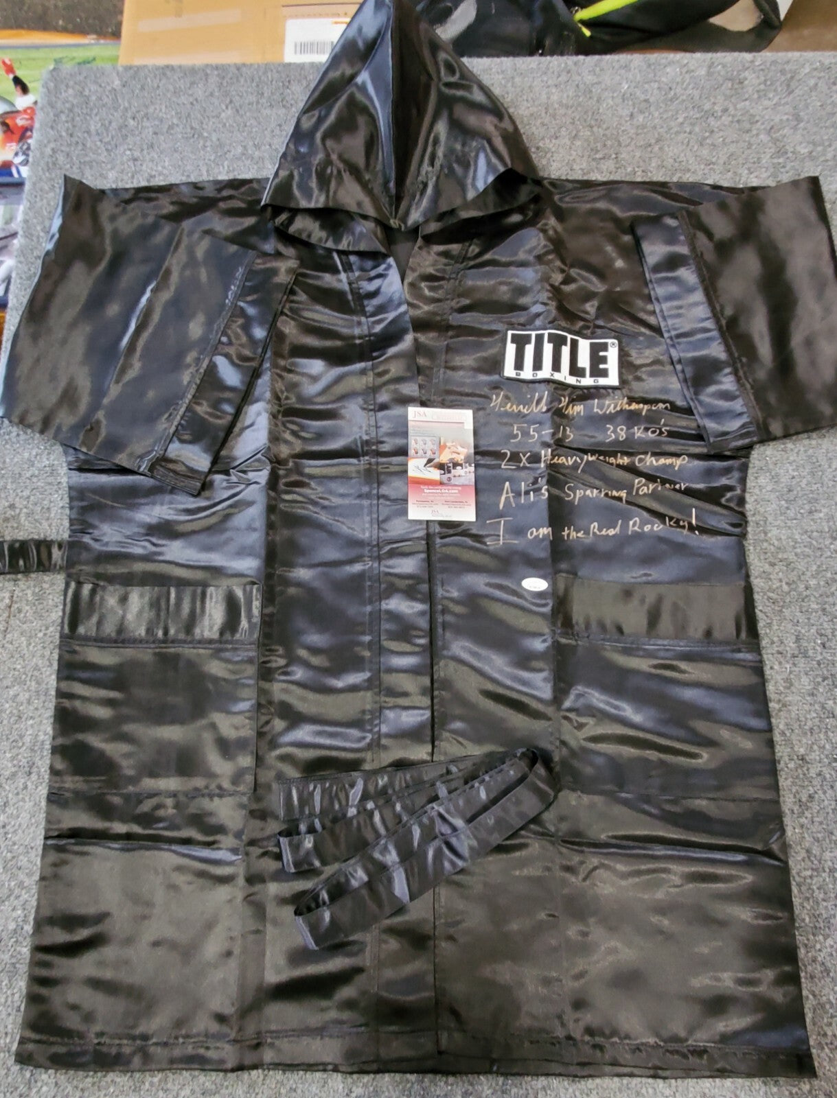 Tim Witherspoon Autographed Signed 5X Inscribed Title Boxing Robe Jsa Coa