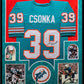 Suede Framed Miami Dolphins Larry Csonka Autographed Signed Jersey Jsa Coa