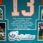 Framed Miami Dolphins Dan Marino Autographed Signed Stat Jersey Jsa Coa