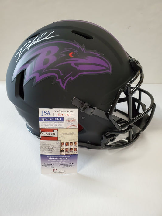 Baltimore Ravens Odafe Oweh Signed Full Size Eclipse Authentic Helmet Jsa Coa