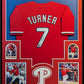 Framed Philadelphia Phillies Trea Turner Autographed Signed Jersey Beckett Holo