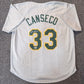 Oakland A's Jose Canseco Autographed Signed Jersey Beckett Holo