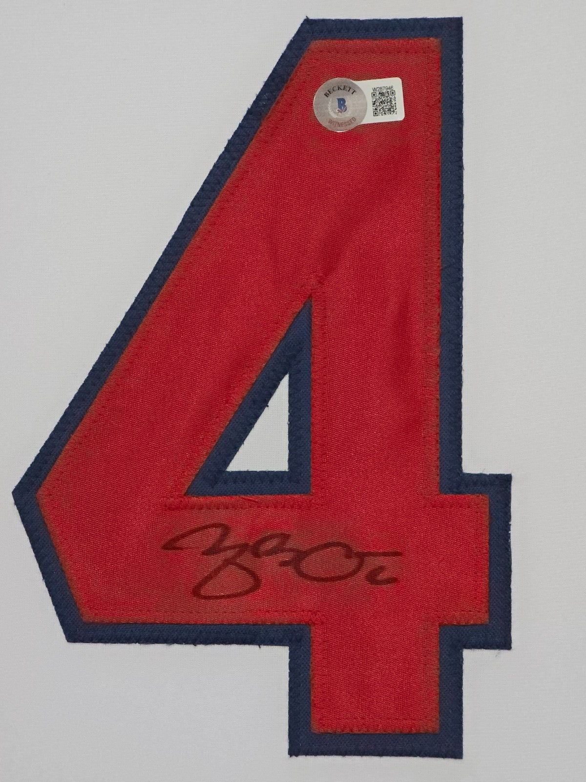 Suede Framed St Louis Cardinals Javier Molina Autographed Jersey Beckett Holo