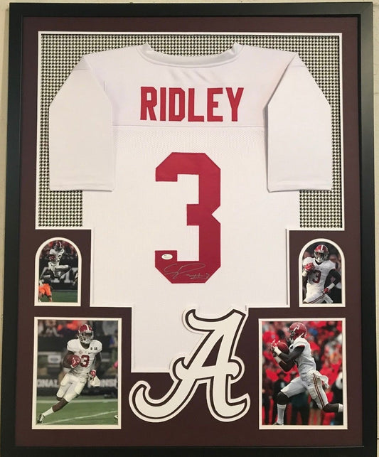 Framed Calvin Ridley Autographed Signed Alabama Crimson Tide Jersey Jsa Coa