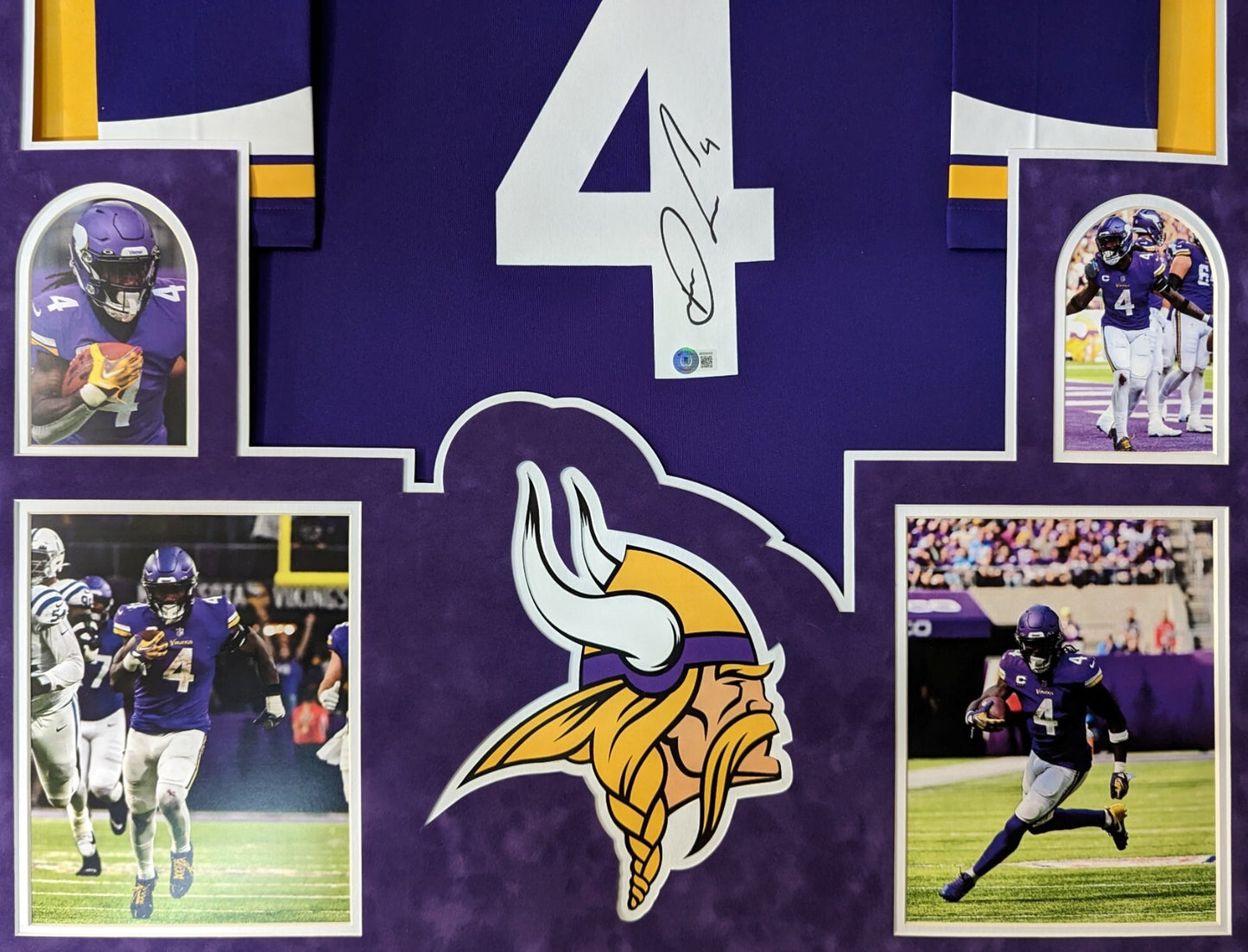 Framed Minnesota Vikings Dalvin Cook Autographed Signed Nike Jersey Beckett Holo