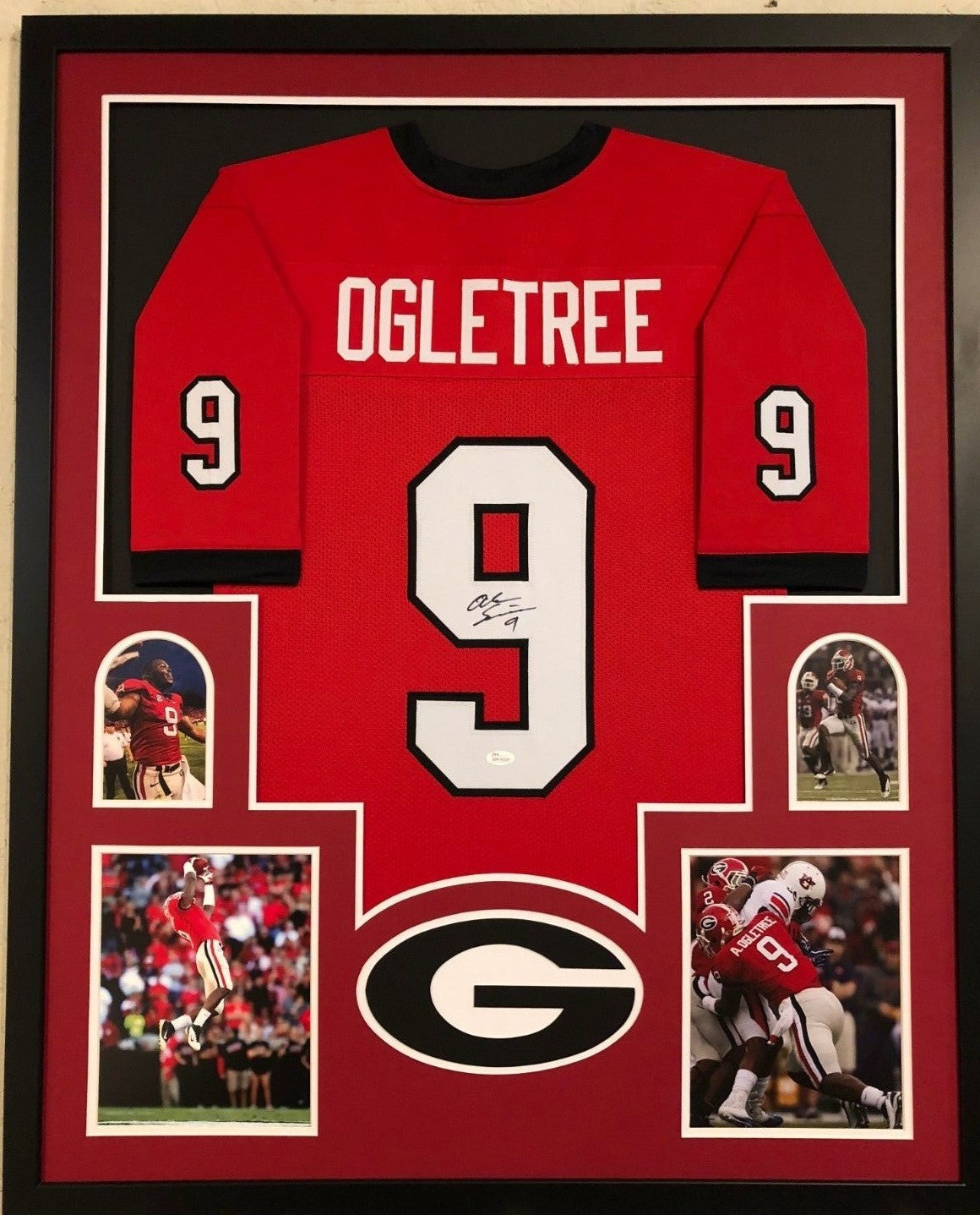 Framed Georgia Bulldogs Alec Ogletree Autographed Signed Jersey Jsa Coa