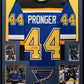 Framed St Louis Blues Chris Pronger Autographed Signed Jersey Jsa Coa