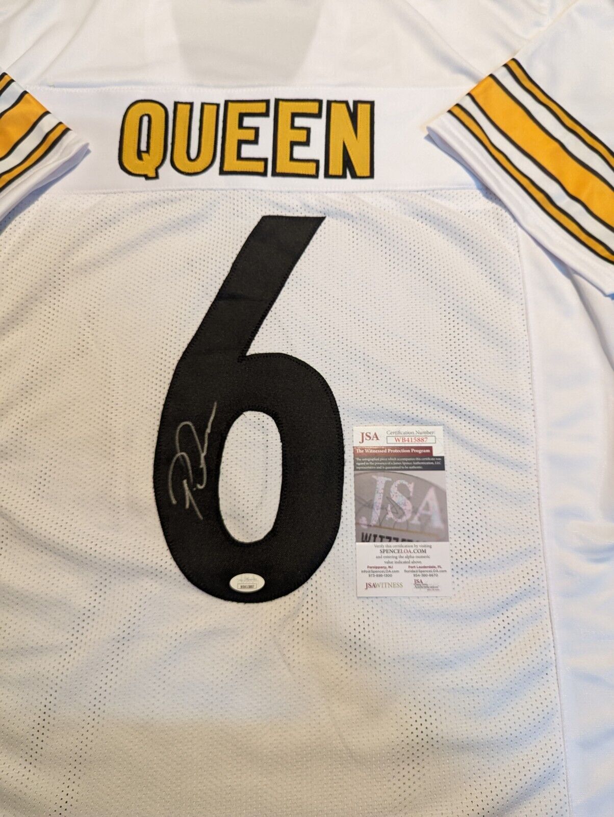 Pittsburgh Steelers Patrick Queen Autographed Signed Jersey Jsa Coa
