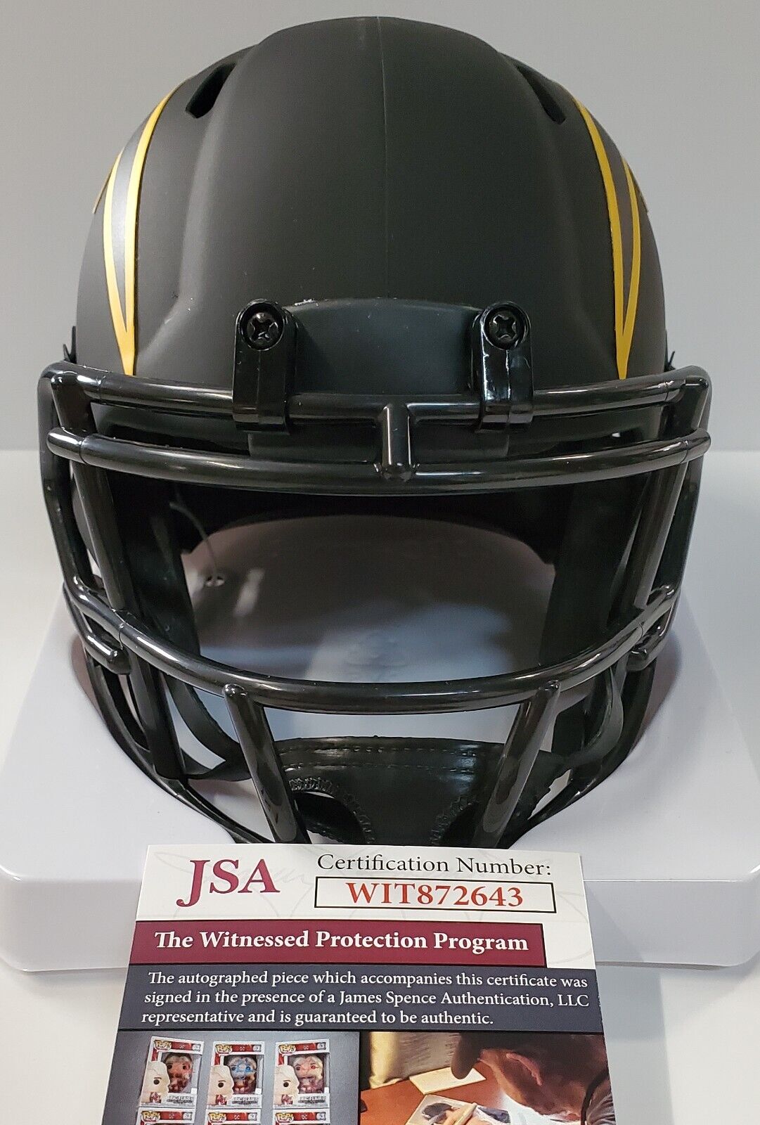 MVP Authentics San Diego Chargers Antonio Gates Signed Eclipse Mini Helmet Jsa Coa 112.50 sports jersey framing , jersey framing