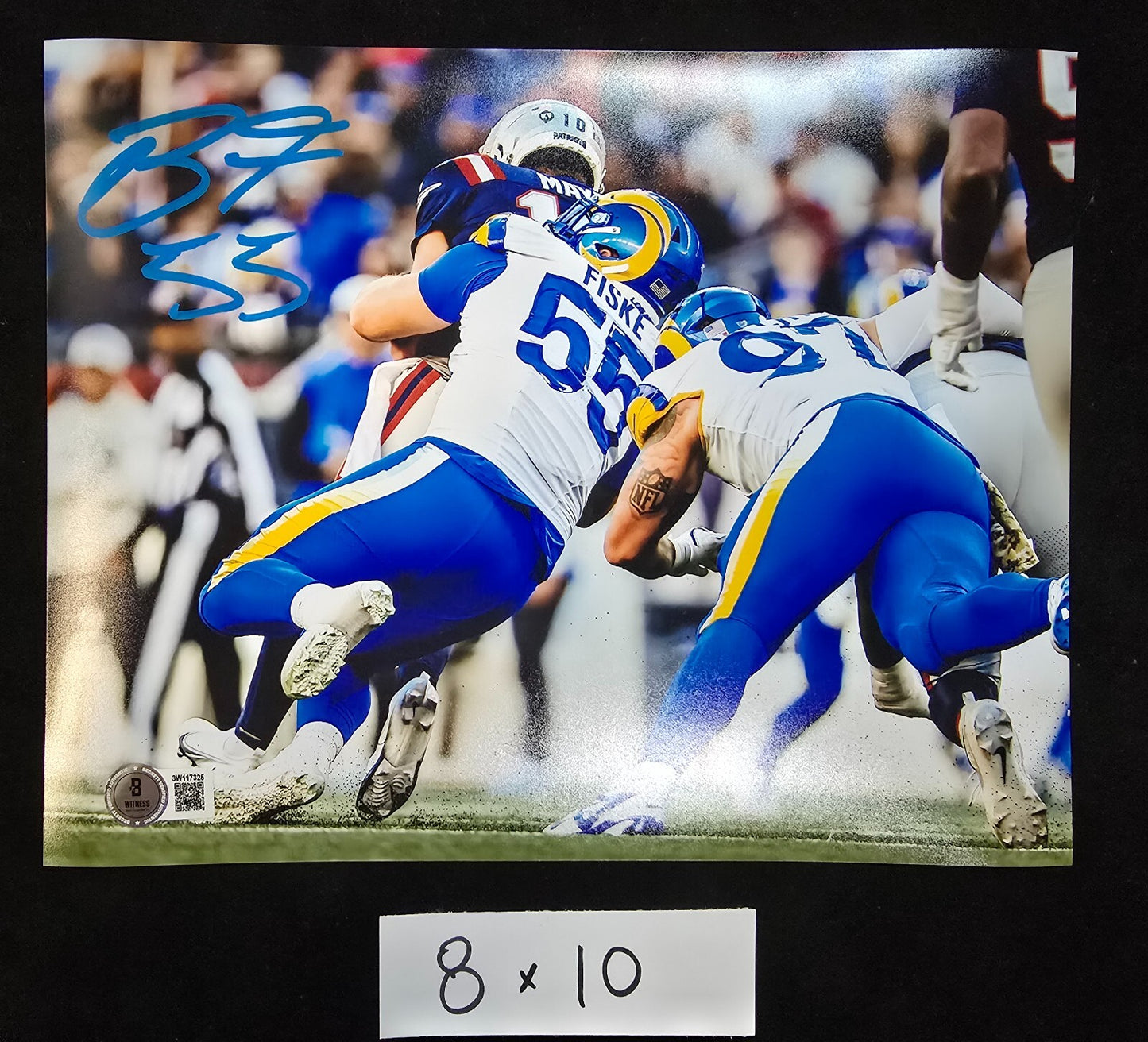 Los Angeles Rams Braden Fiske Autographed Signed 8X10 Photo Beckett Holo