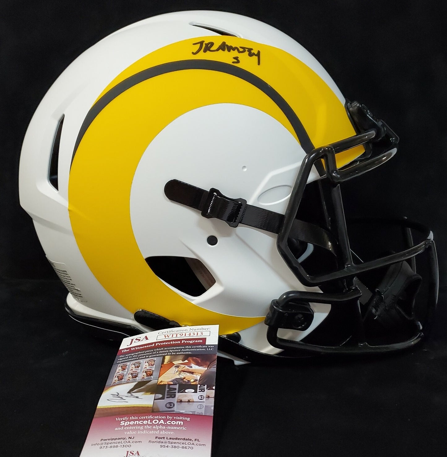 La Rams Jalen Ramsey Autograph Signed Full Size Authentic Lunar Helmet Jsa Coa