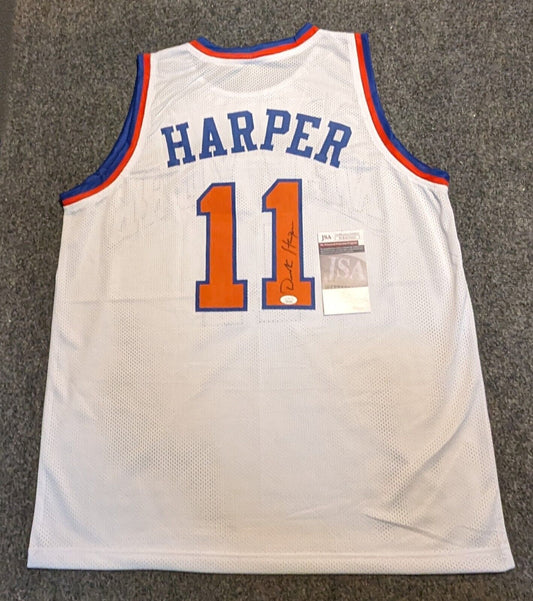 New York Knicks Derek Harper Autographed Signed Jersey Jsa Coa