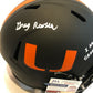Greg Rousseau Signed Inscr Miami Hurricanes Full Size Eclipse Rep Helmet Jsa Coa
