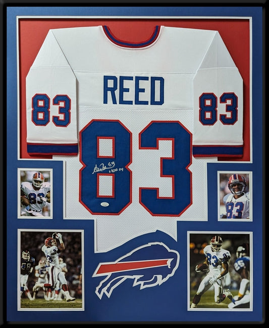 Framed Buffalo Bills Andre Reed Autographed Signed Inscribed  Jersey Jsa Coa