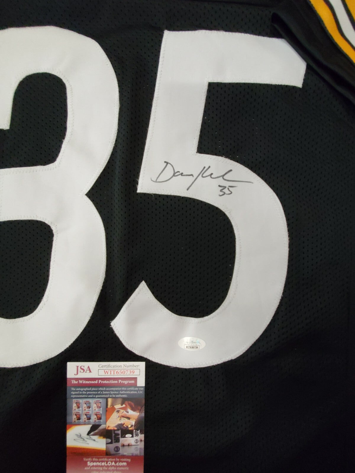 Pittsburgh Steelers Autographed Signed Dan Kreider Jersey Jsa  Coa