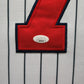 Suede Framed Minnesota Twins Joe Mauer Autographed Signed Jersey Jsa Coa