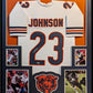 Framed Chicago Bears Roschon Johnson Autographed Signed Jersey Beckett Holo