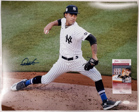 New York Yankees Deivi Garcia Autographed Signed 16X20 Photo Jsa  Coa