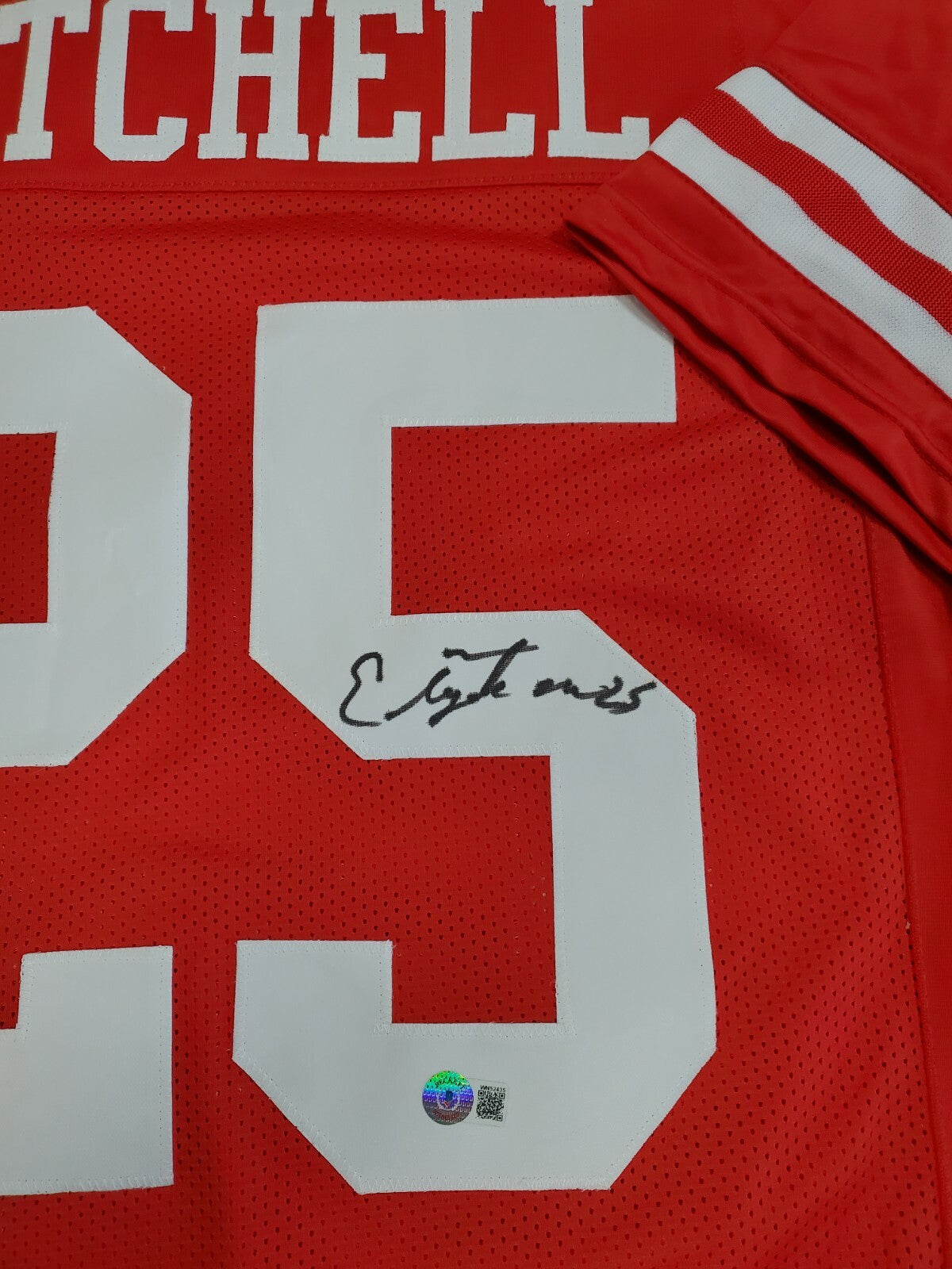 San Francisco 49Ers Elijah Mitchell Autographed Signed Jersey Beckett Holo