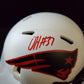 Damien Harris Signed New England Patriots Lunar Mini Helmet Beckett Holo