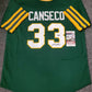 Oakland A's  Jose Canseco Autographed Inscribed "40/40" Jersey Jsa Coa