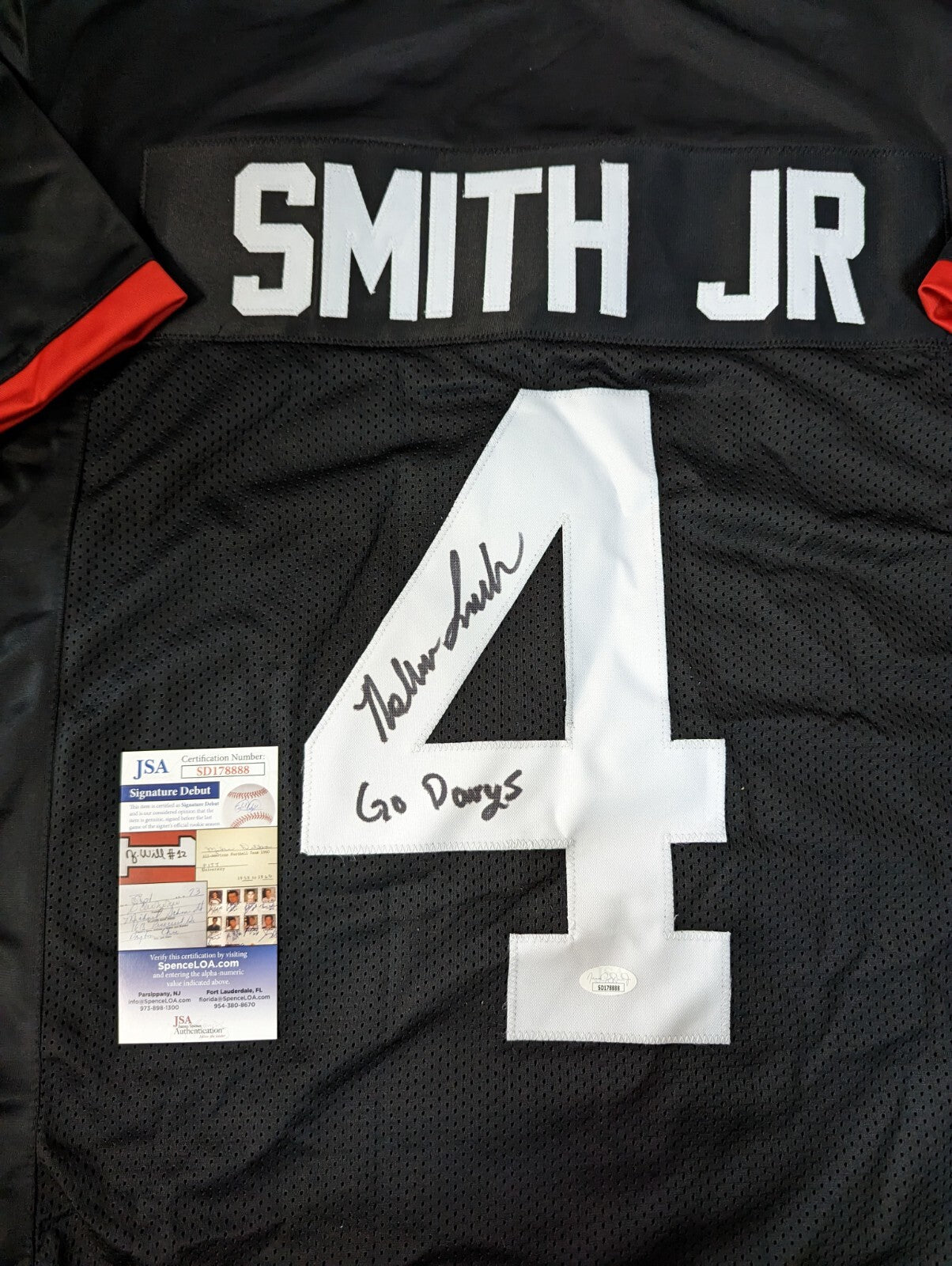 Georgia Bulldogs Nolan Smith Jr Autographed Signed Inscribed Jersey Jsa Coa