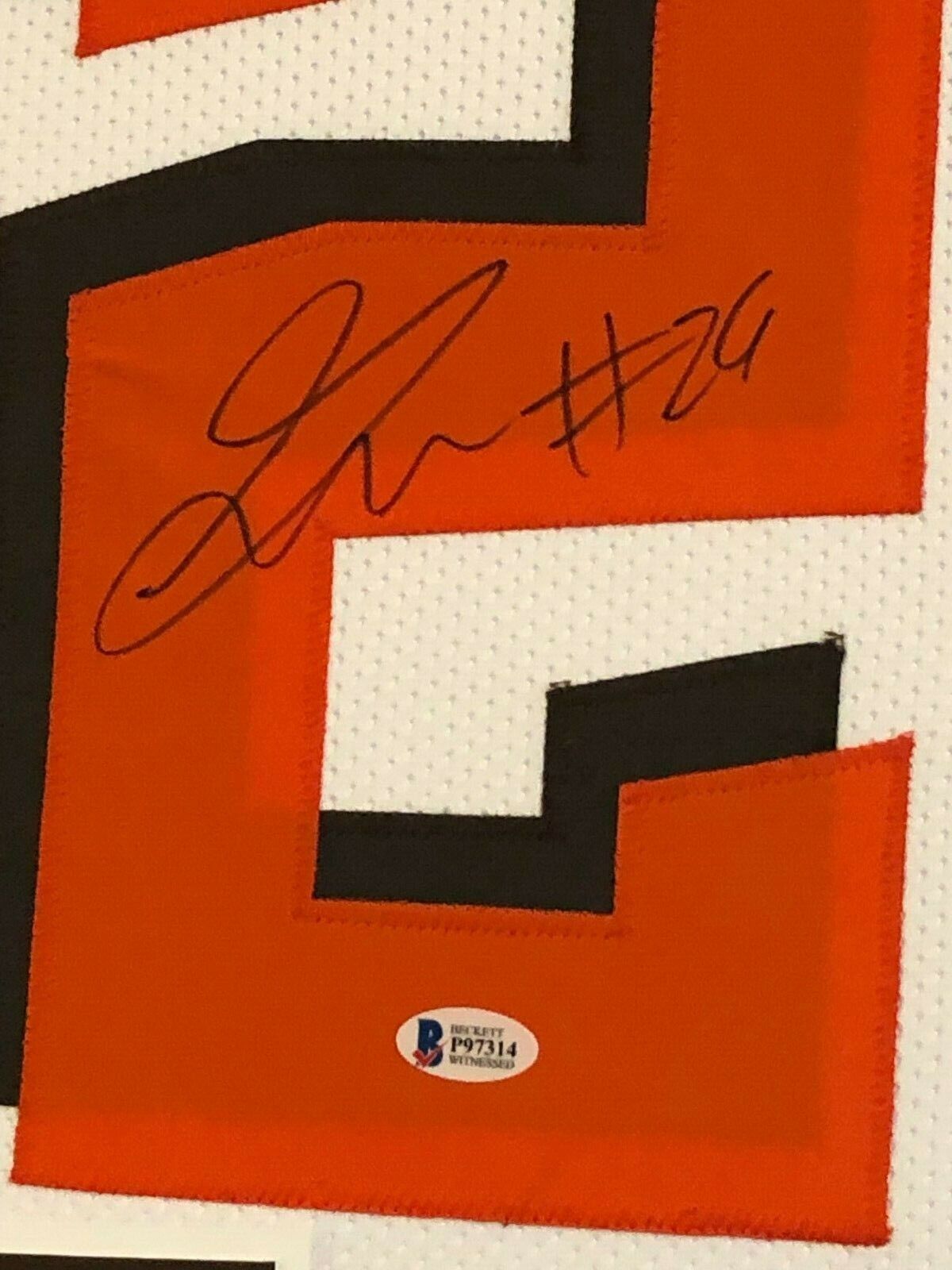 MVP Authentics Framed Cleveland Browns Greedy Williams Autographed Signed Jersey Beckett Coa 449.10 sports jersey framing , jersey framing