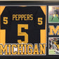 Framed Jabrill Peppers Autographed Signed Michigan Wolverines Jersey Jsa Coa