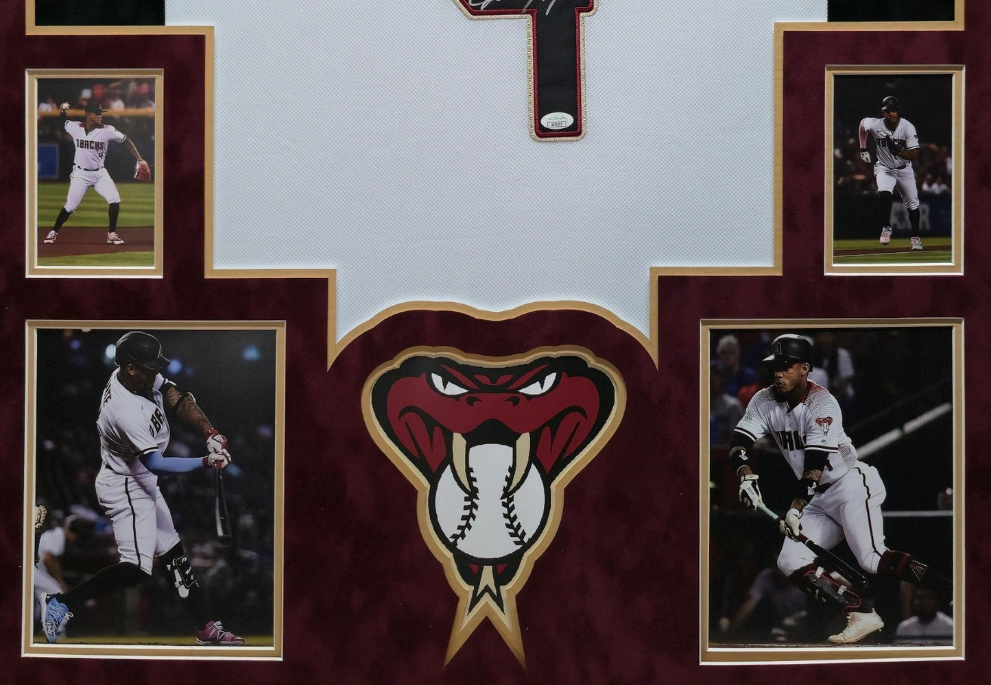 Suede Framed Arizona Diamondbacks Ketel Marte Autographed Signed Jersey Jsa Coa