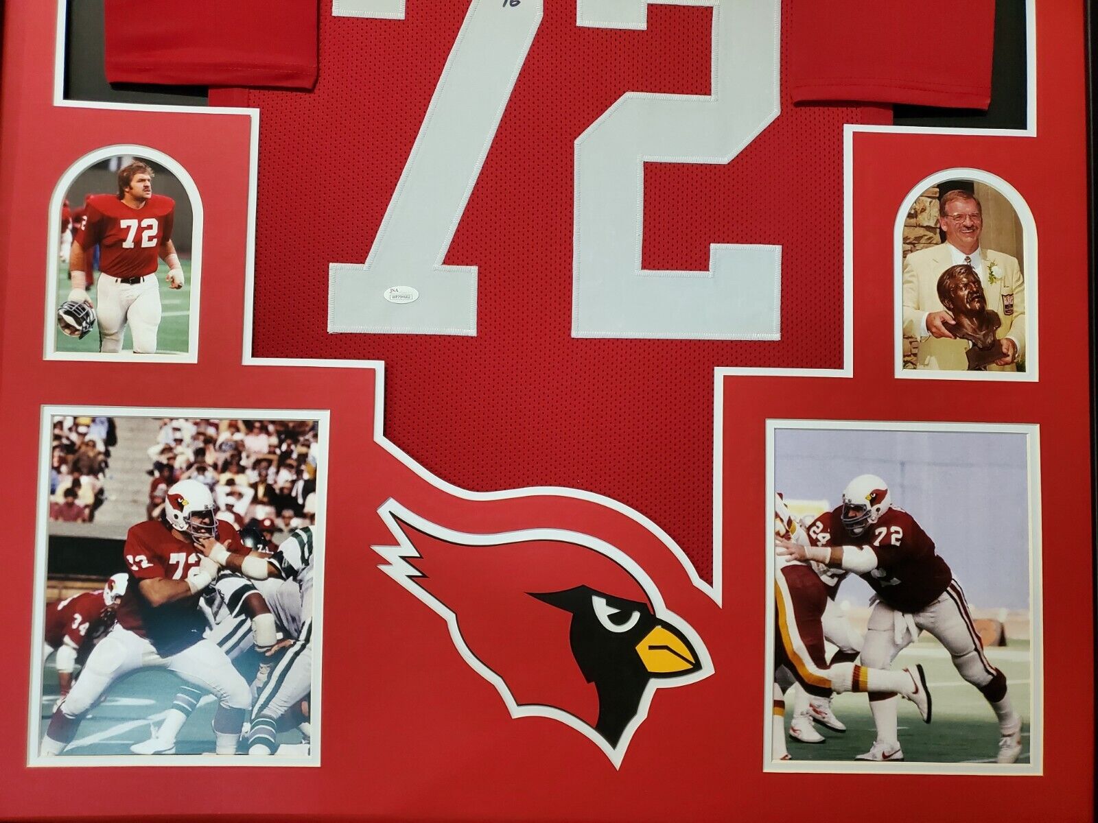 MVP Authentics Framed St Louis Cardinals Dan Dierdorf Signed Inscribed Jersey Jsa Coa 405 sports jersey framing , jersey framing