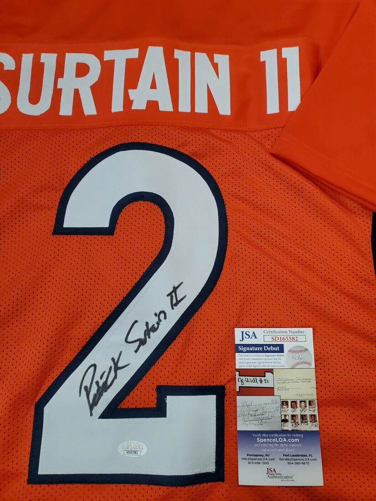 Denver Broncos Patrick Surtain Ii Autographed Signed Jersey Jsa  Coa