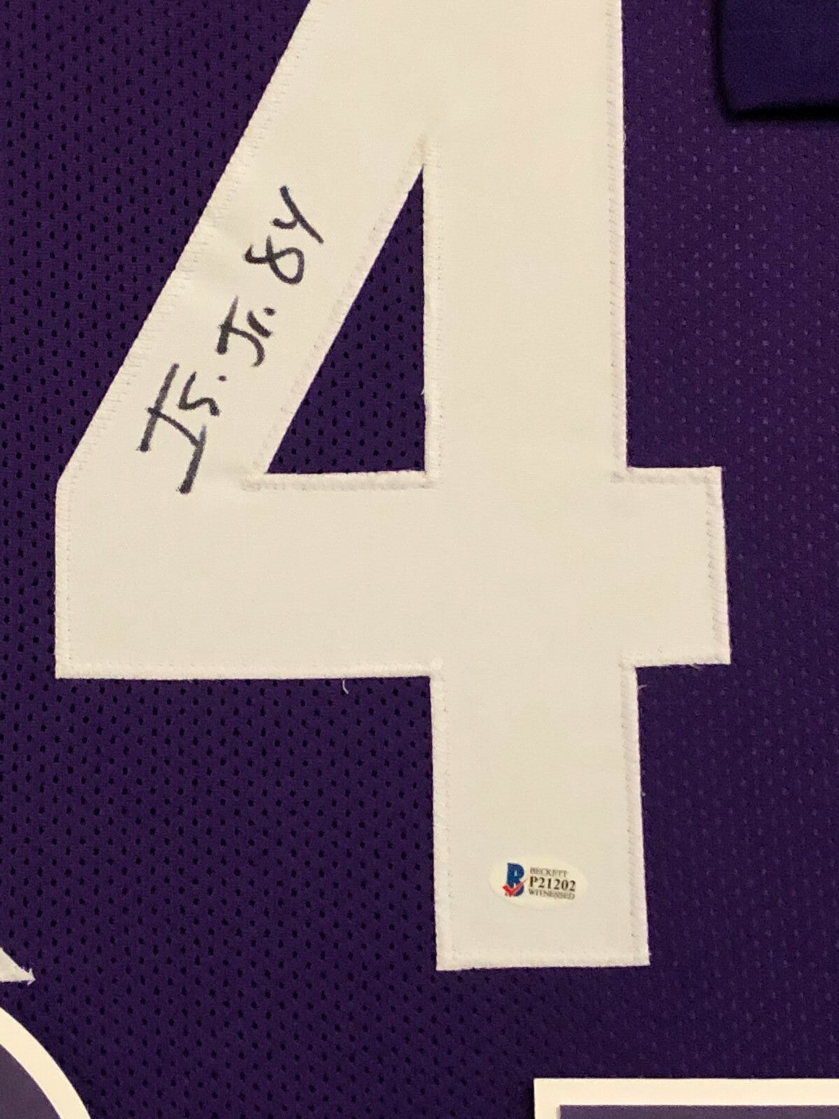 Framed Minnesota Vikings Irv Smith Jr Autographed Signed Jersey Beckett Coa