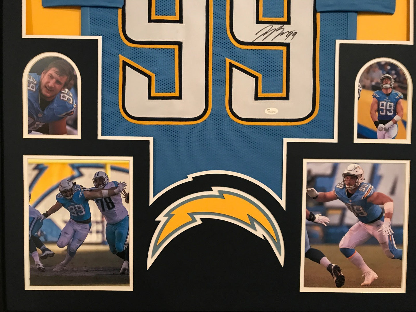 Framed San Diego Chargers Joey Bosa Autographed Signed Jersey Jsa Coa