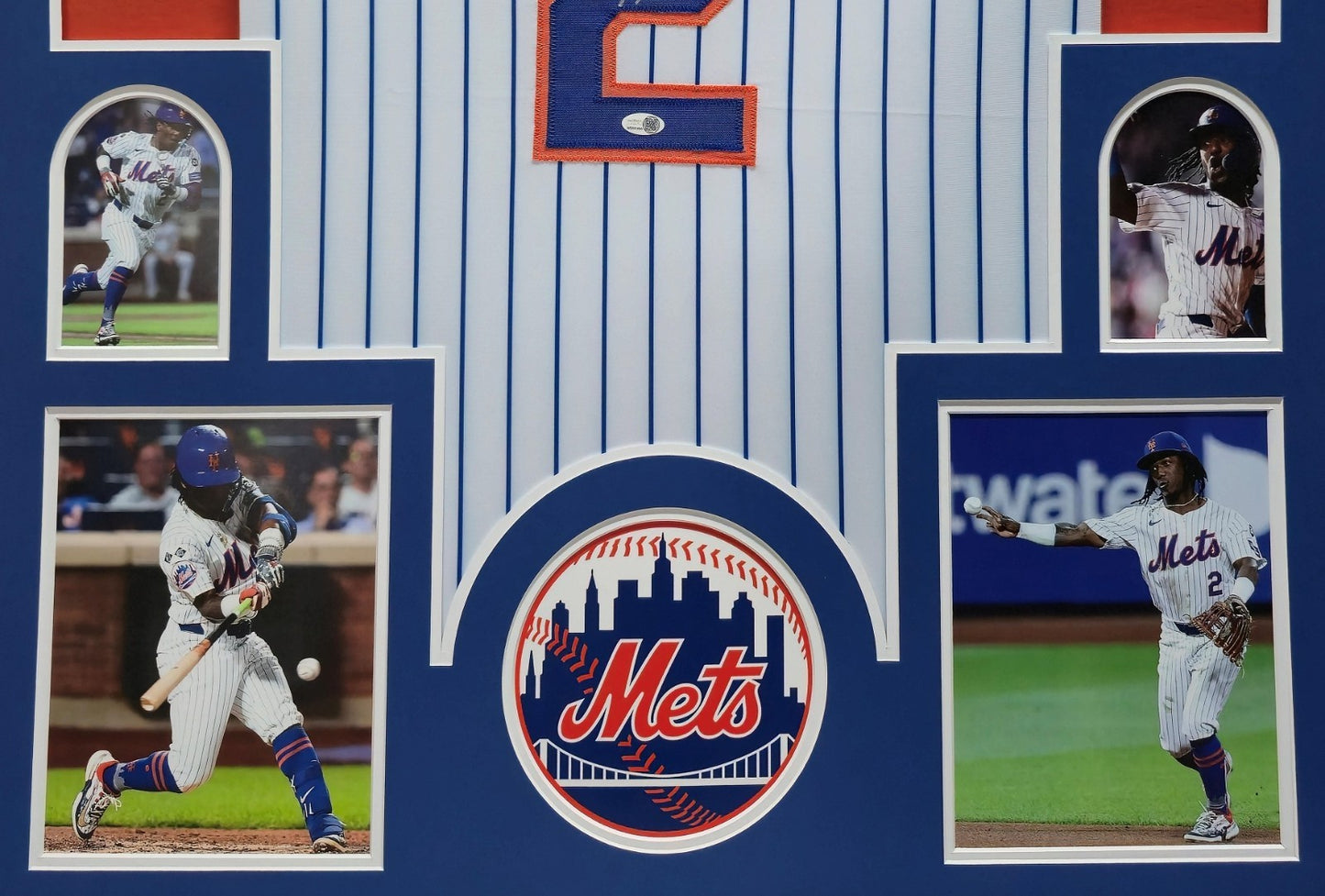 Framed New York Mets Luisangel Acuna Autographed Signed Jersey Jsa Coa