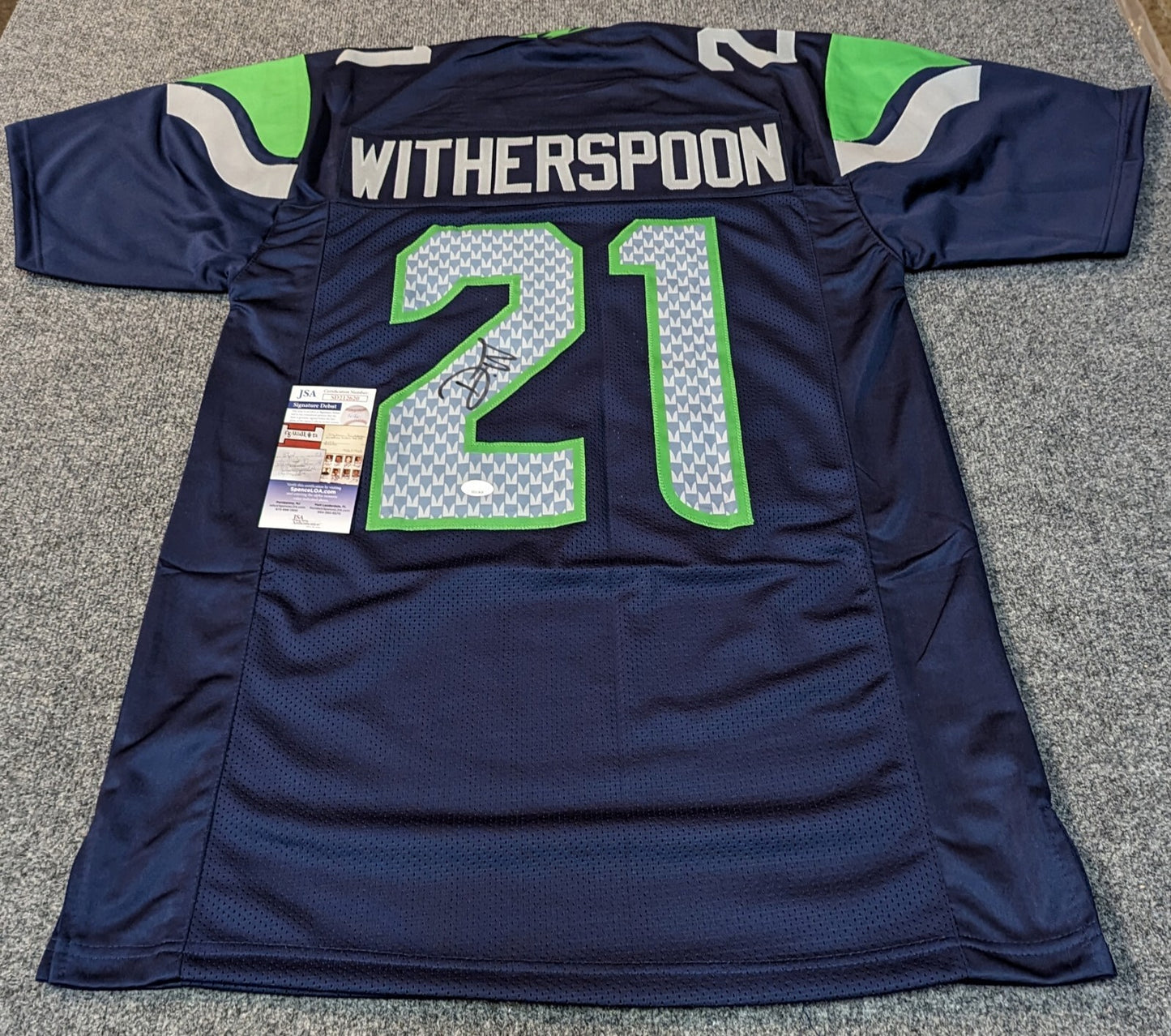 Seattle Seahawks Devon Witherspoon Autographed Signed Jersey Jsa Coa