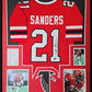 Framed Atlanta Falcons Deion Sanders Autographed Jersey Beckett Holo