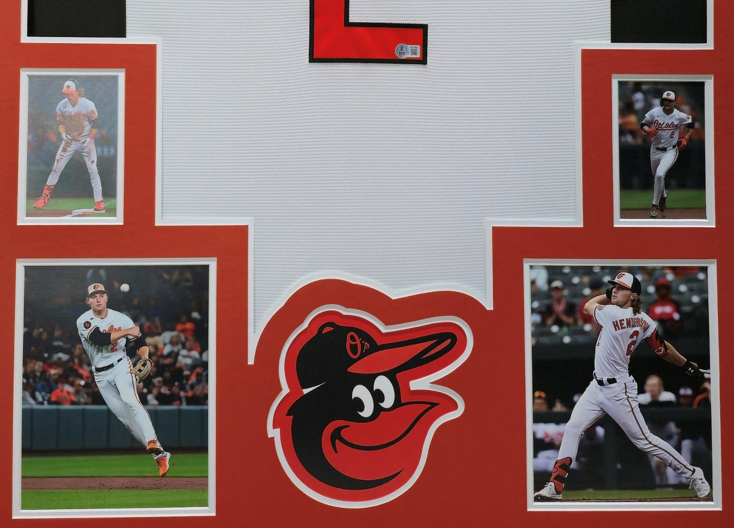 Custom Framed Baltimore Orioles Gunnar Henderson Signed Jersey Beckett Holo