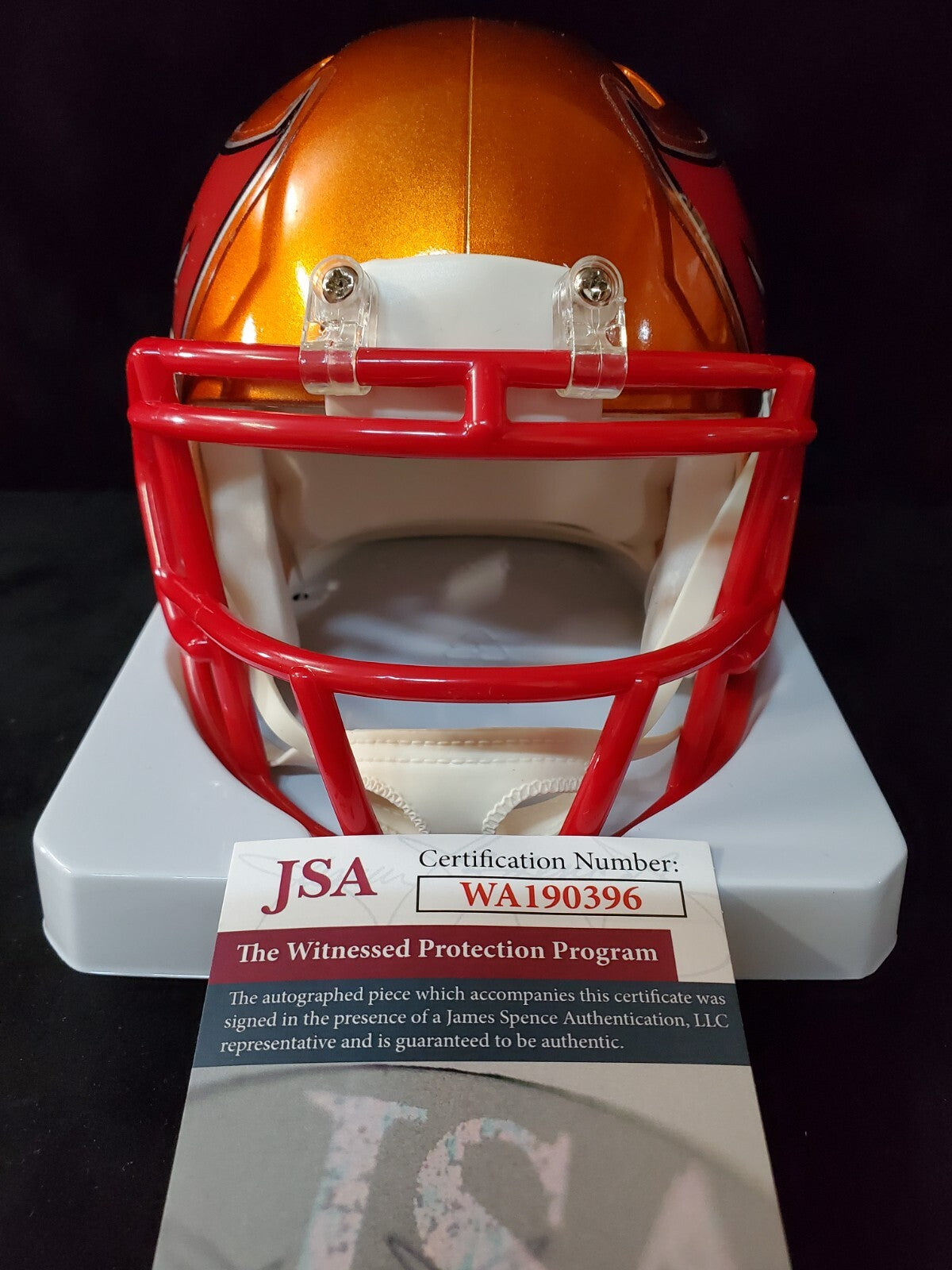 Tampa Bay Buccaneers Jamel Dean Autographed Flash Mini Helmet Jsa Coa