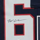 Framed New England Patriots Will Campbell Autographed Signed Jersey Jsa Coa
