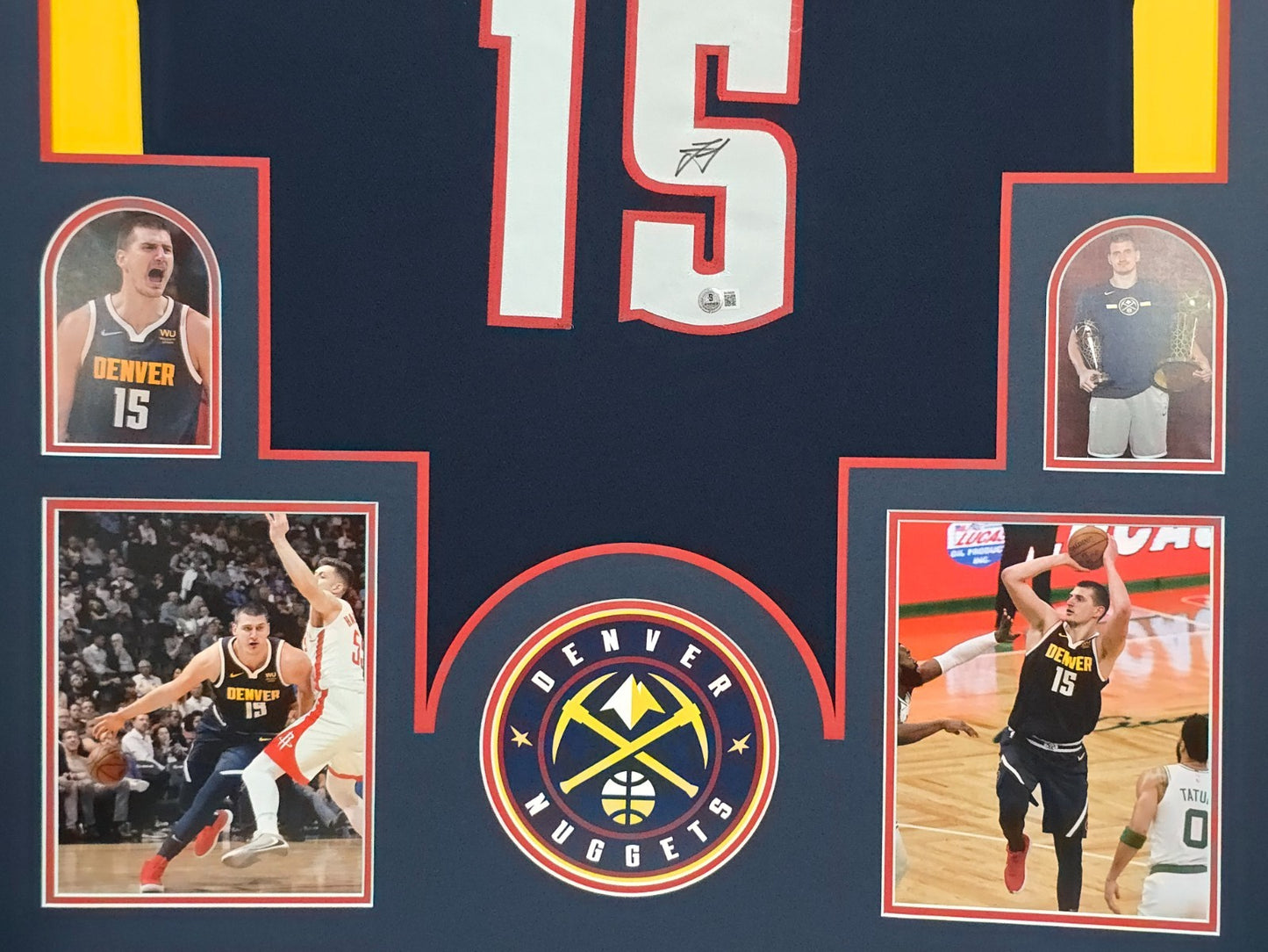 Framed Denver Nuggets Signed Autographed Nikola Jokic Jersey Beckett Holo