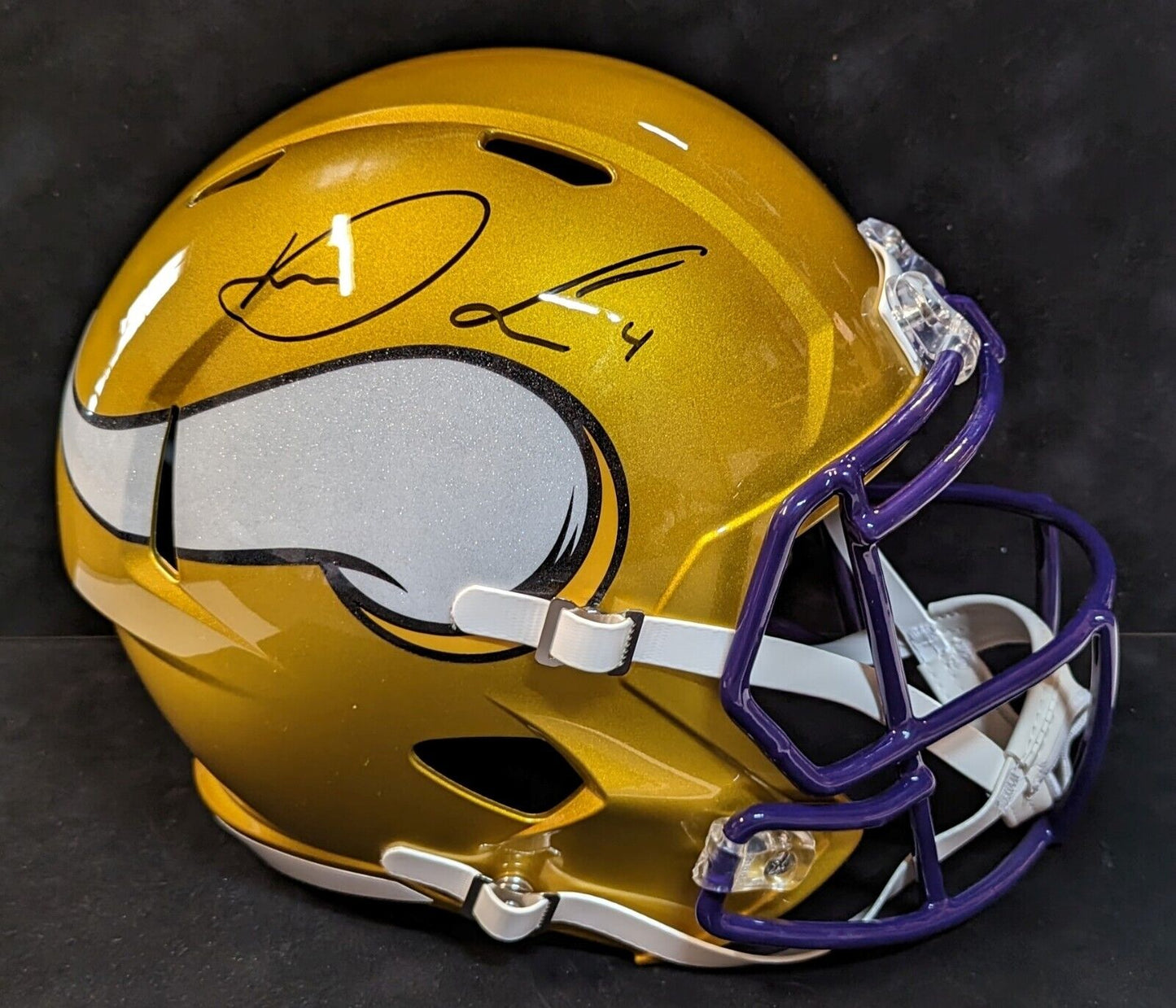 MVP Authentics Minnesota Vikings Dalvin Cook Signed Full Size Flash Replica Helmet Jsa Coa 337.50 sports jersey framing , jersey framing