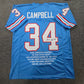 Houston Oilers Earl Campbell Autographed Signed Stat Jersey Jsa  Coa