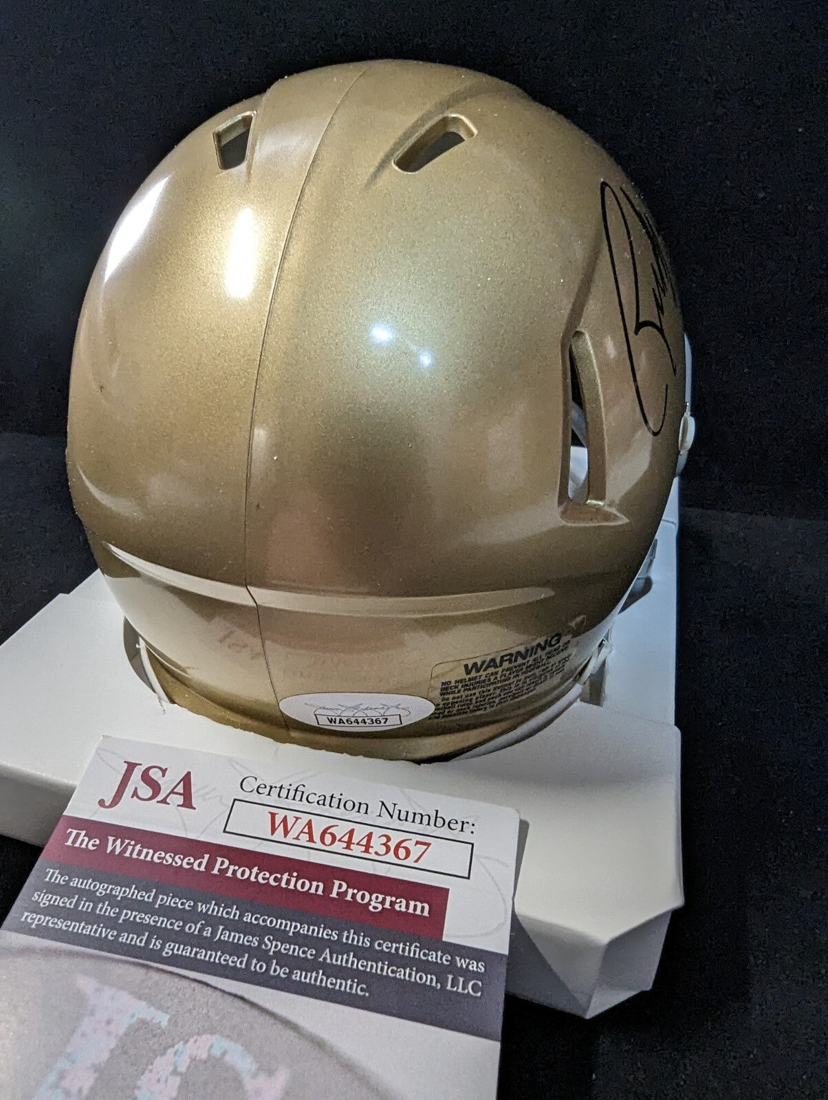 Notre Dame Fighting Irish Rudy Ruettiger Autographed Signed Mini Helmet Jsa Coa