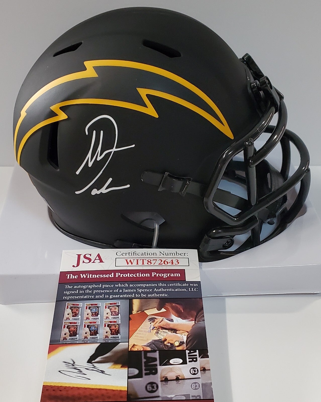 San Diego Chargers Antonio Gates Signed Eclipse Mini Helmet Jsa Coa
