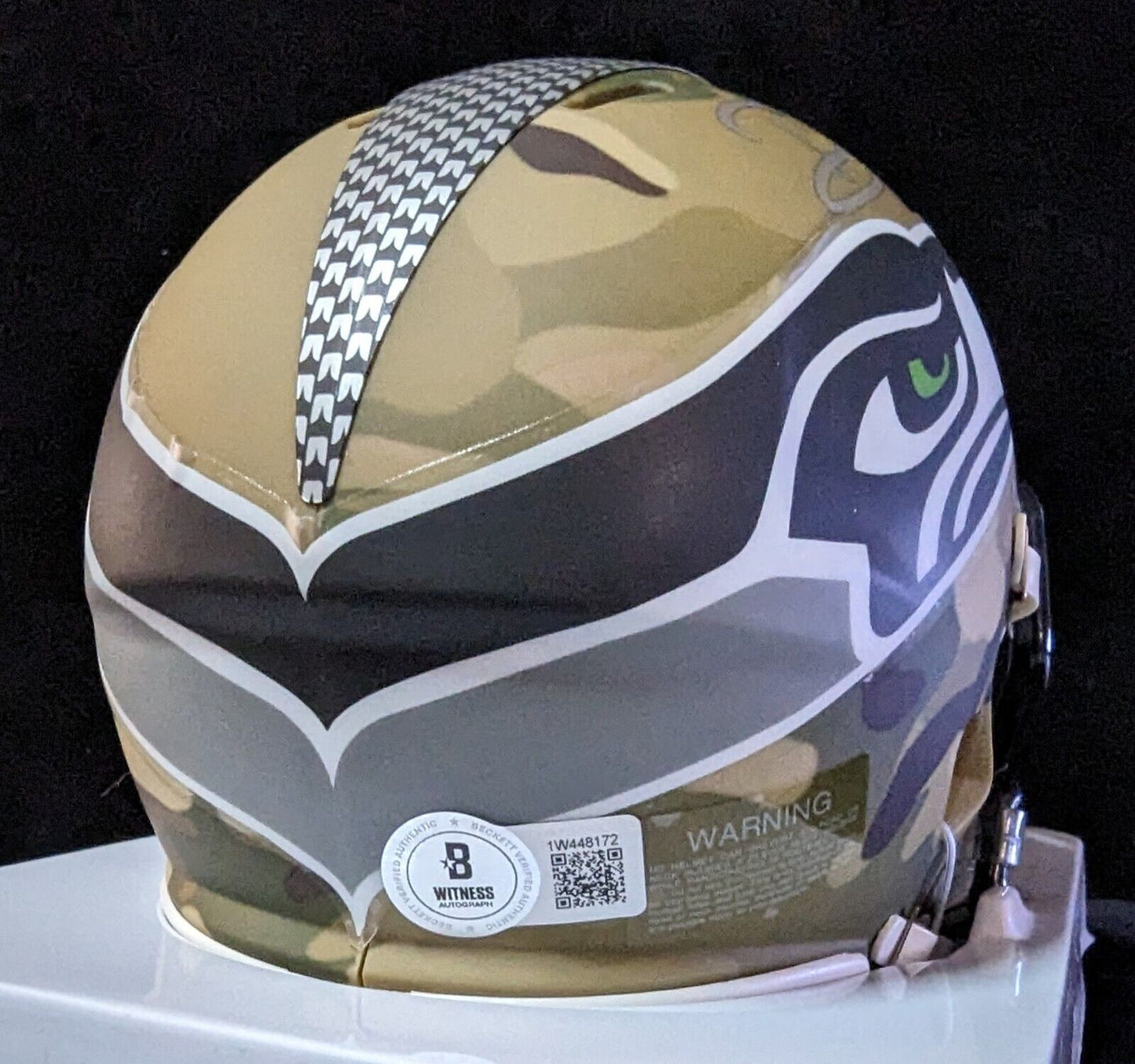 MVP Authentics Seattle Seahawks Devon Witherspoon Signed Camo Mini Helmet Beckett Hologram 211.50 sports jersey framing , jersey framing