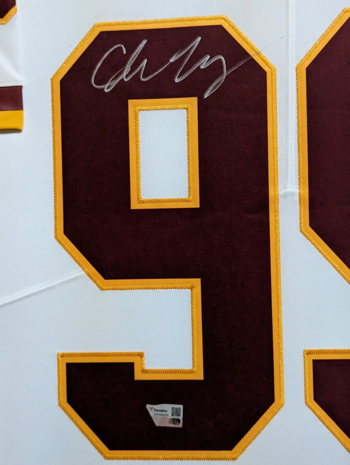 Framed Washington Chase Young Autographed Signed Nike Jersey Fanatics Holo