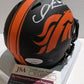 Denver Broncos Caden Sterns Autographed Eclipse Mini Helmet Jsa Coa
