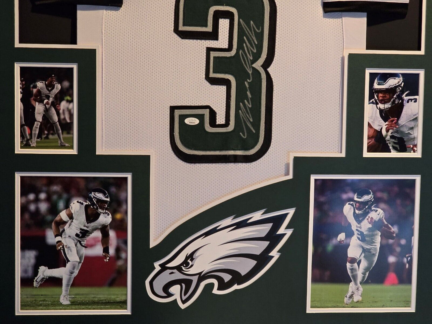 Framed Philadelphia Eagles Nolan Smith Jr Autographed Signed Jersey Jsa Coa