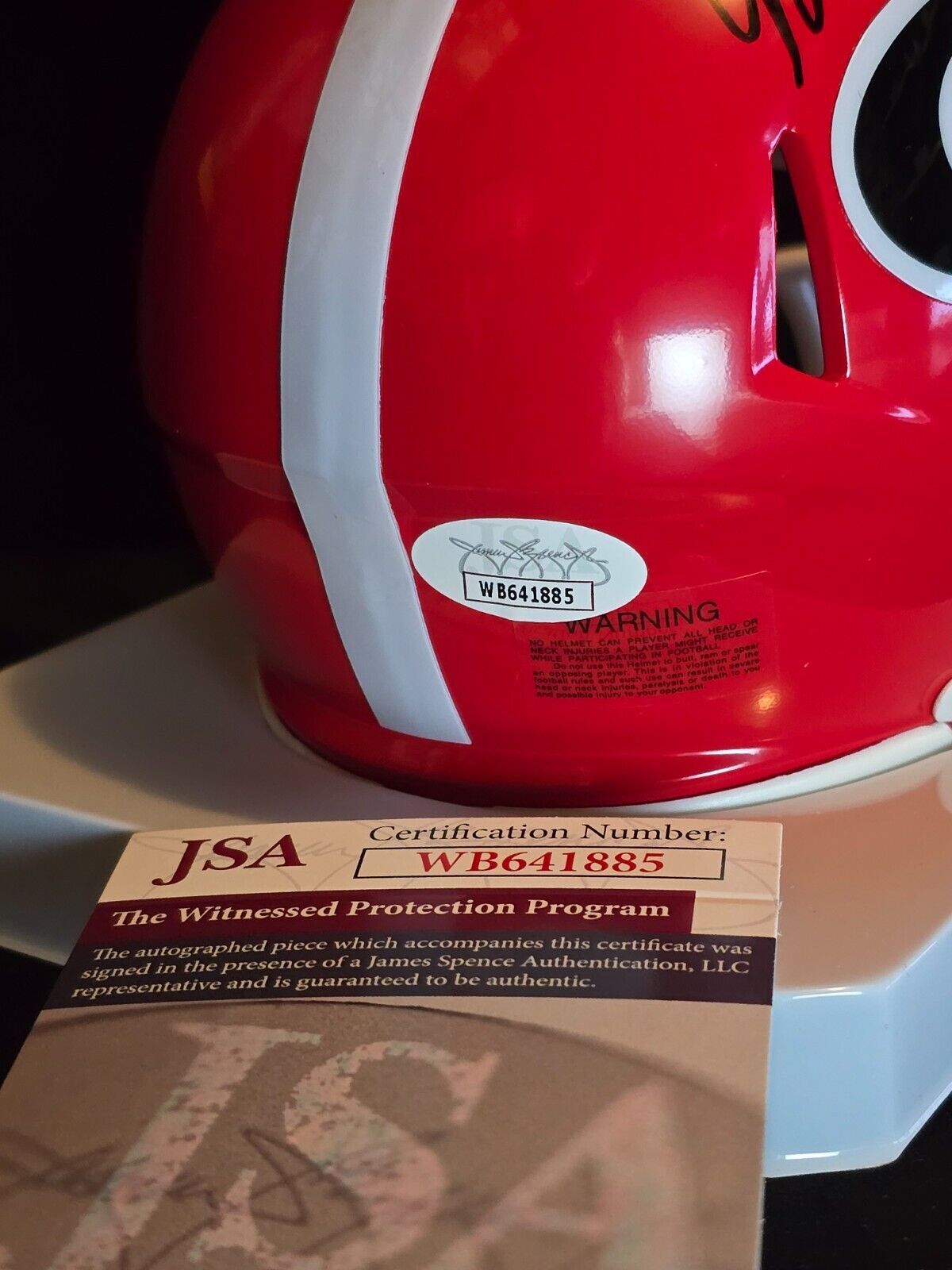 Georgia Bulldogs Nolan Smith Jr Autographed Signed W/#4 Mini Helmet Jsa Coa