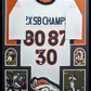 Framed Denver Broncos 2X Sb Champs 3X Autographed Signed Jersey Jsa Coa